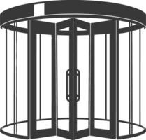 silhouette revolving door black color only vector