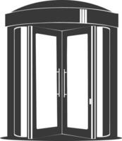 silhouette revolving door black color only vector