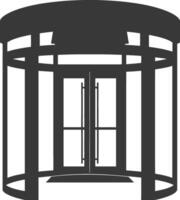 silhouette revolving door or turnstile door black color only vector