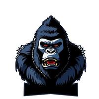 King Kong head mascot logo design vector