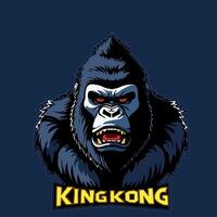 King Kong head mascot logo design vector