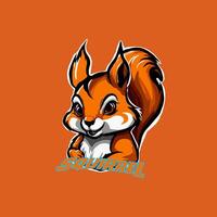 Squirrel logo design mascot vector