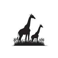 Giraffe silhouette design. Giraffe logo, giraffe illustration. vector