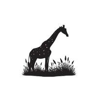 Giraffe silhouette design. Giraffe logo, giraffe illustration. vector