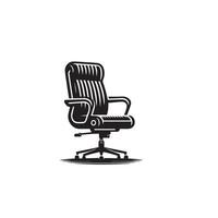 Office chair silhouette. Desk chair logo, chair illustration on white background vector