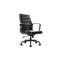 Office chair silhouette. Desk chair logo, chair illustration on white background vector