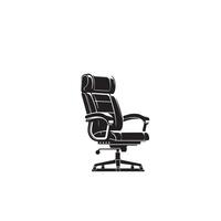 Office chair silhouette. Desk chair logo, chair illustration on white background vector