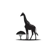 jirafa silueta diseño. jirafa logo, jirafa ilustración. vector