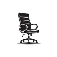 Office chair silhouette. Desk chair logo, chair illustration on white background vector