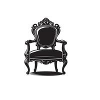 Office chair silhouette. Desk chair logo, chair illustration on white background vector