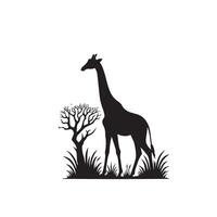 Giraffe silhouette design. Giraffe logo, giraffe illustration. vector