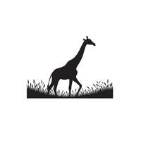 Giraffe silhouette design. Giraffe logo, giraffe illustration. vector