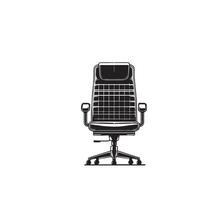 Office chair silhouette. Desk chair logo, chair illustration on white background vector