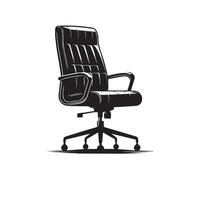 Office chair silhouette. Desk chair logo, chair illustration on white background vector