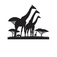 Giraffe silhouette design. Giraffe logo, giraffe illustration. vector