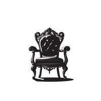 Office chair silhouette. Desk chair logo, chair illustration on white background vector