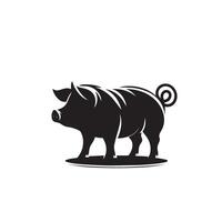 cerdo silueta diseño en blanco antecedentes. cerdo logo, cerdo ilustración vector