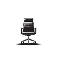 Office chair silhouette. Desk chair logo, chair illustration on white background vector