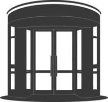 Silhouette revolving door as the hotel entrance black color only vector
