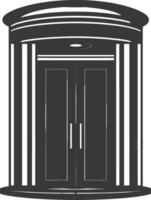 silhouette revolving door black color only vector
