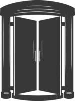 silhouette revolving door black color only vector