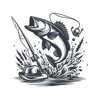 pescar silueta, pescador clipart, caza silueta, pescador plano diseño, pescar diseño, pescar gráfico ilustración. vector
