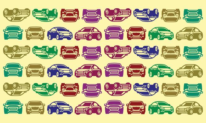 Sports car seamless pattern. For apparel prints, fabrics, and other uses.