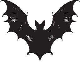 Halloween bat silhouette illustration isolated on white background vector