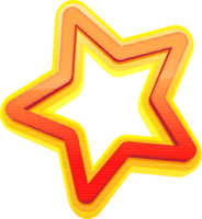 estrella 3d forma y2k estilo png