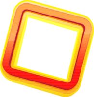 Square 3D Shape Y2K style png