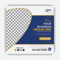 Online business Conference banner, invitation and social media post template. vector