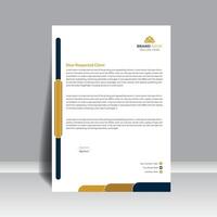 Unique and professional letterhead design template for company documents vector