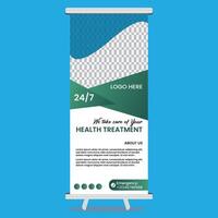 Medical Doctor Roll Up Banner template Design vector