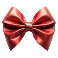 rouge satin arc isolé sur transparent Contexte png