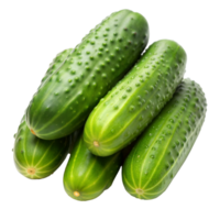 Fresh Green Cucumbers Isolated on Transparent Background png