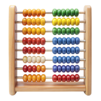 Colorful Wooden Abacus With Beads for Math Education png