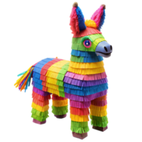 coloré âne pinata prêt pour une fête png