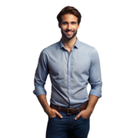 Man Standing With Hands in Pockets png