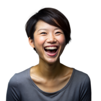 Young Woman Laughing Joyfully png