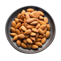 Bowl of Whole Almonds on Transparent Background png