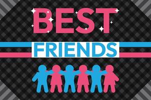 Best Friend, world best friend design template. vector