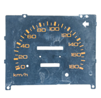 Vintage speedometer dial isolated on transparent background. File png
