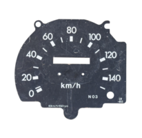 Vintage speedometer dial isolated on transparent background. File png