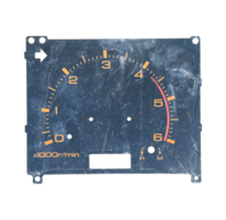 Vintage speedometer dial isolated on transparent background. File png