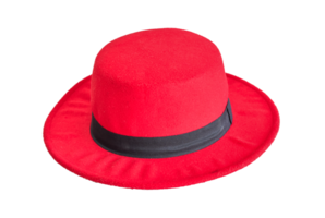 rouge chapeau femme isolé sur transparent Contexte. png