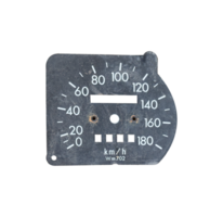 Vintage speedometer dial isolated on transparent background. File png