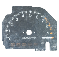 Vintage speedometer dial isolated on transparent background. File png