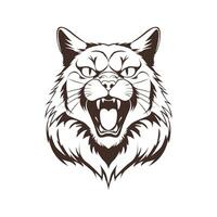 Cat head logo for your team logo mascot vector