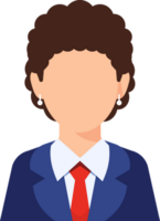 femme d'affaires avatar plat icône. png