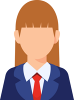 businesswoman avatar flat Icon. png